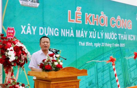 Thái Bình: Khởi công Nhà máy xử lý nước thải tại KCN Hải Long, đón đầu làn sóng đầu tư mới